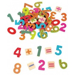 Magnetyczne drewniane cyferki