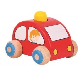 Autko czerwone z klaksonem