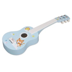 Gitara drewniana z kotkiem