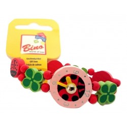 Zegarek drewniany biedronka