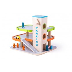 Drewniany parking i garaż z...