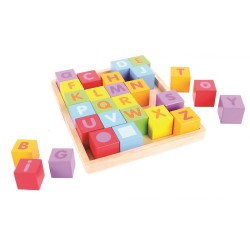 Kolorowe kostki drewniane z...