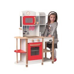 Duża kuchnia czerwona