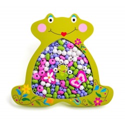 Drewniane koraliki z Żabką