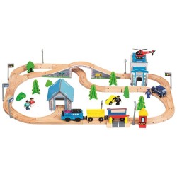 Kolejka drewniana z...