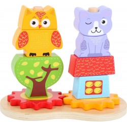 Układanka na palikach kot i...