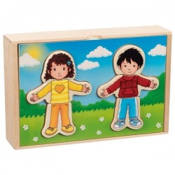 Drewniana układanka ubierz...