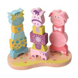 Układanka na palikach farma