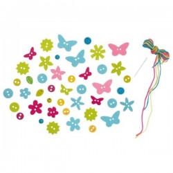 Koraliki z filcu i drewna...