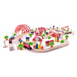 Kolejka drewniana ósemka z...