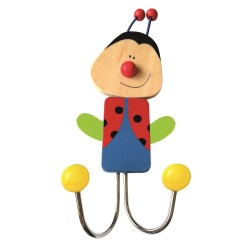 Drewniany wieszak biedronka