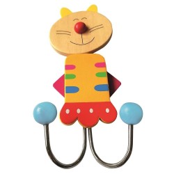 Drewniany wieszak kotek