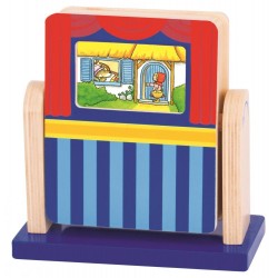 Drewniane mini kino z bajkami