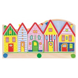 Wieszak na ubrania domki