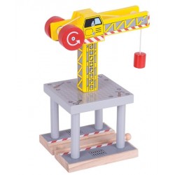 Duży żółty żuraw z magnesem