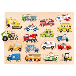 Duża drewniana układanka...