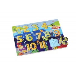 Puzzle drewniane z cyferkami