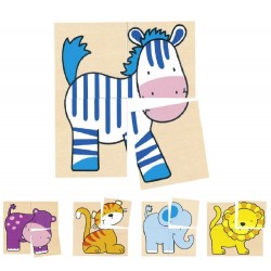 Puzzle kostki z dzikimi...